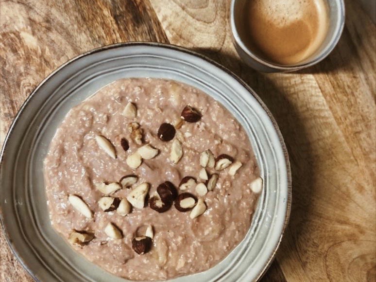 Overnight oats met yoghurt