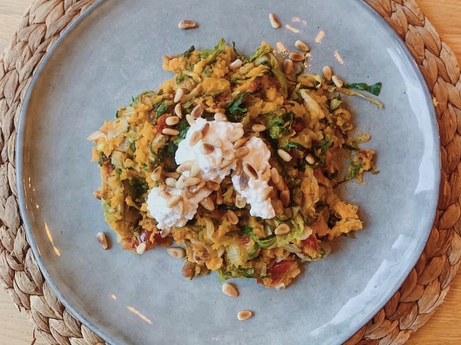 Stamppot andijvie met zoete aardappel
